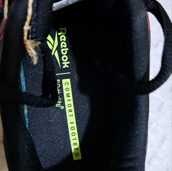 REEBOK  WOMEN  RUNNING SNEAKERS   SIZE  7.5  COLOR BLACK AND PINK  NEW - Picture 6 of 10